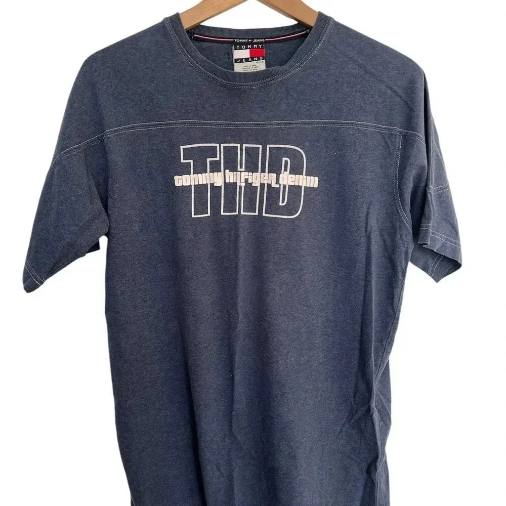 FREE with any purchase- Tommy Hilfiger classic blue gray  T-Shirt size medium